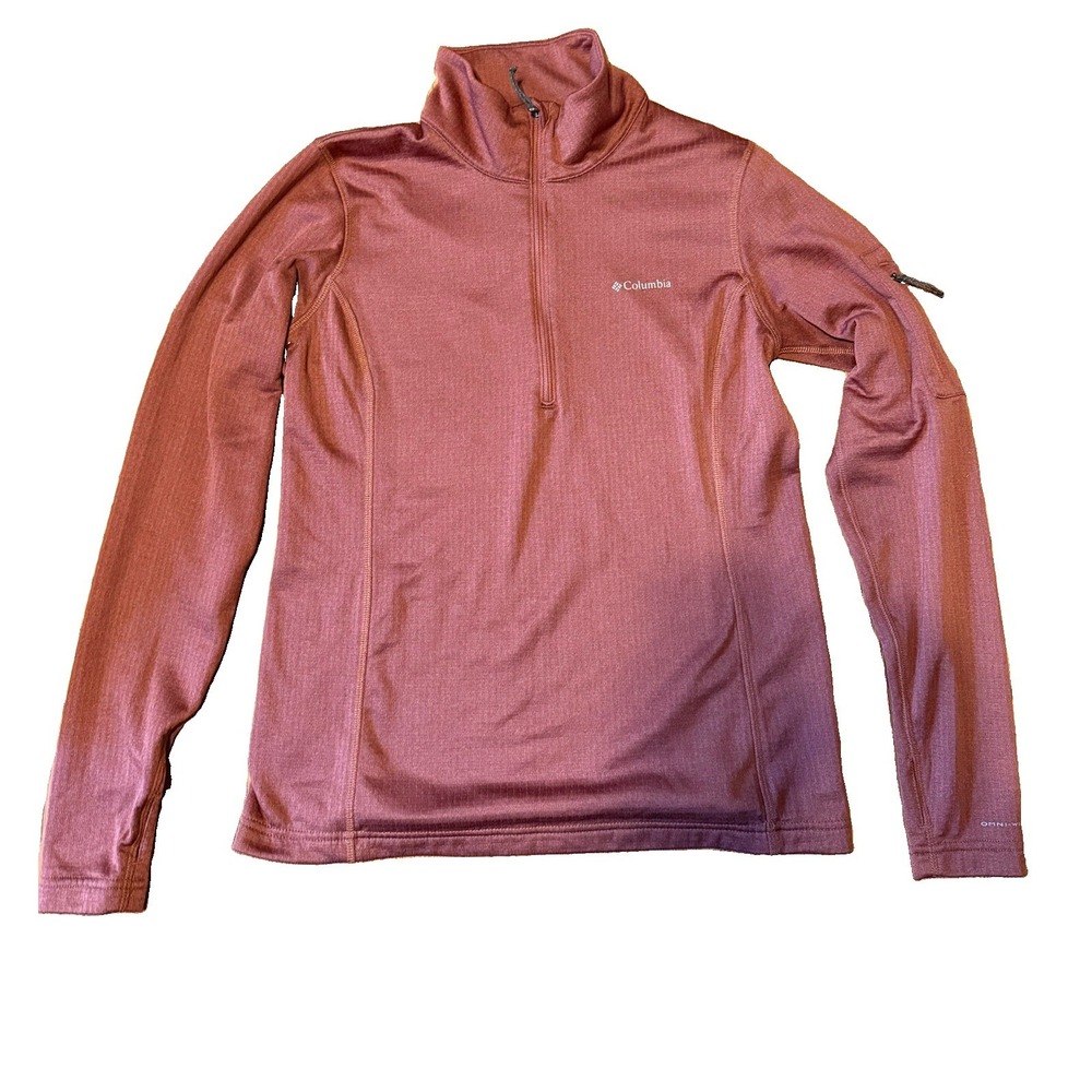 Columbia Womens M Omni-Wick 1/4 Zip Pullover Rust Red AK5782 1959701